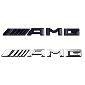 Mercedes Benz AMG emblem - Svart/Silver