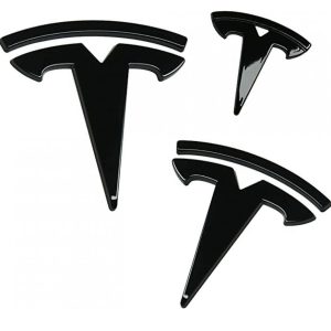 Tesla emblem - Svart 3-pack  - Model 3/Y