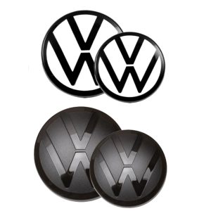 VW emblem (Vit/Svart)