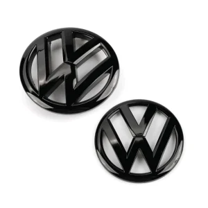 VW emblem i svart (fram & bak) - 30+ modeller