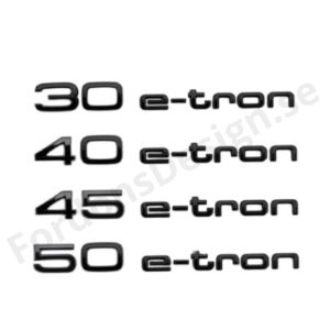 Svarta e-tron emblem till Audi - Flera modeller