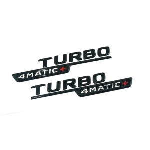 Svart Turbo 4Matic emblem till skärmar