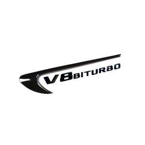 Svart V8 biturbo emblem med emblem till luftintag - Mercedes AMG