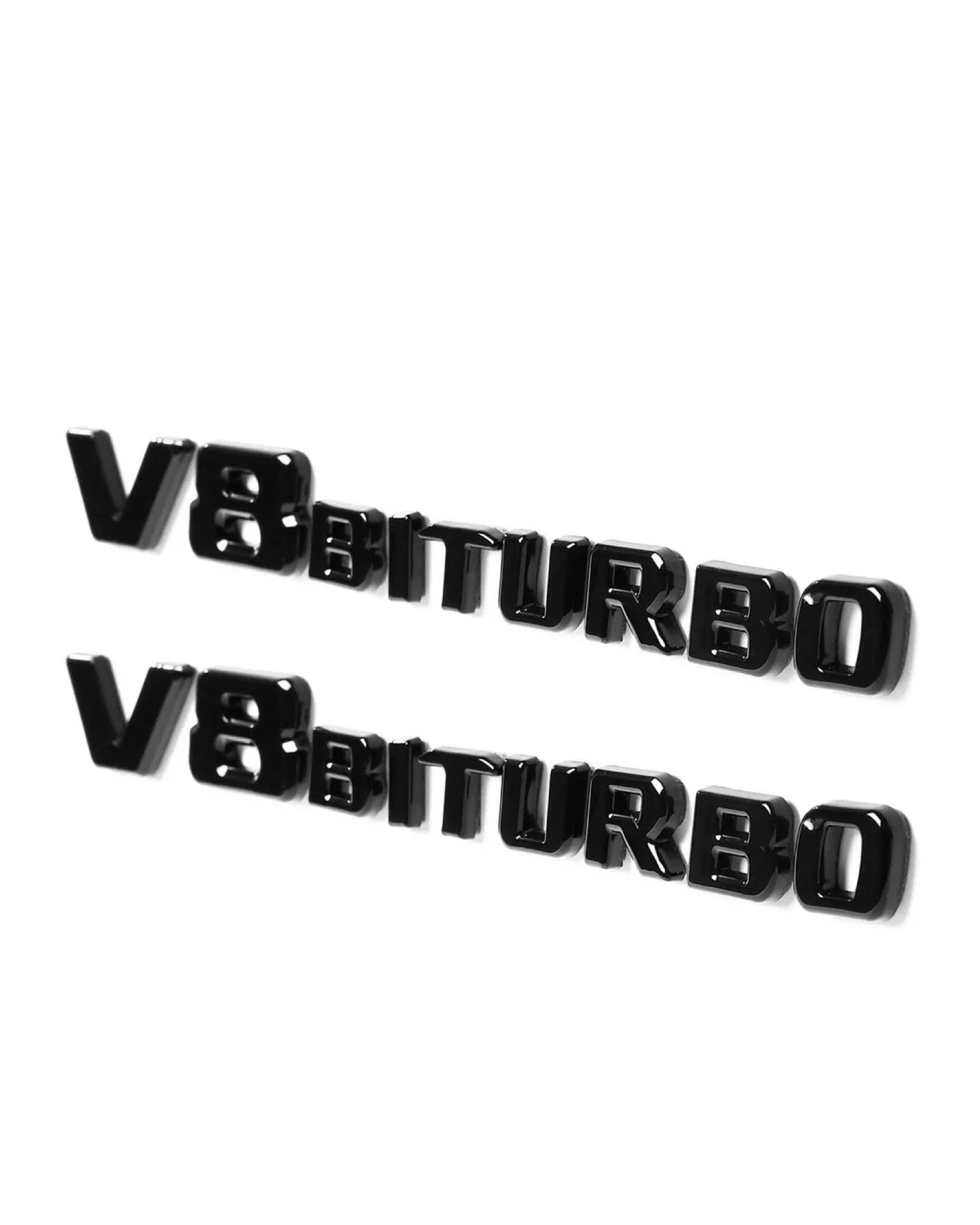 Svart V8 Biturbo emblem 4 Svart V8 Biturbo emblem - Bild 4