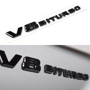 Svart V8 Biturbo emblem