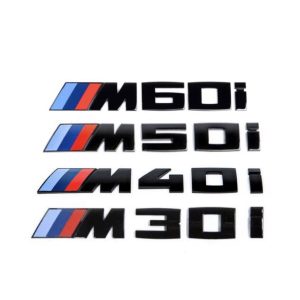 Svarta M30i/M40i/M50i/M60i emblem till BMW