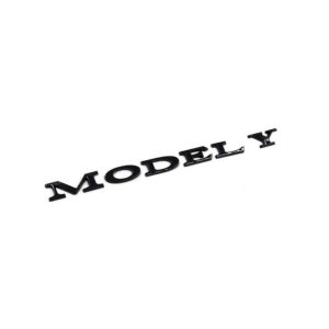 Svart Model Y text emblem