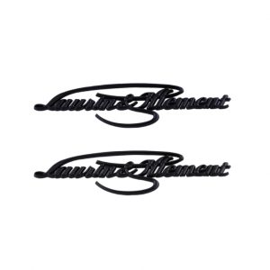 Svarta Skoda Laurin Klement emblem