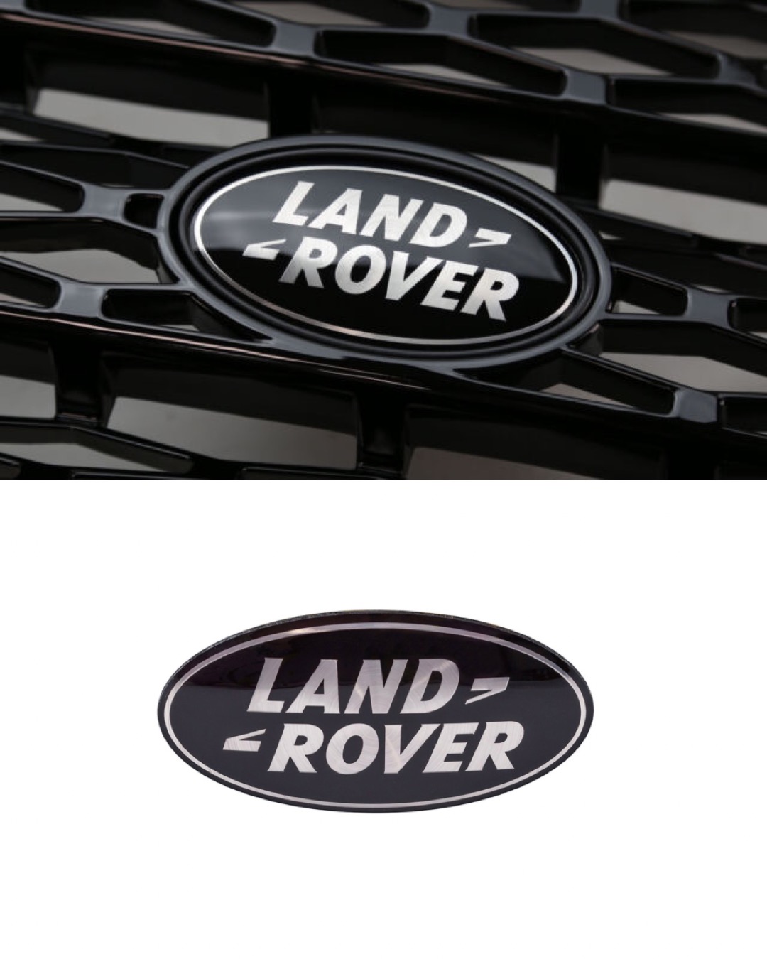 Svart Land Rover emblem till grill/baklucka 1 Svart Land Rover emblem till grill/baklucka