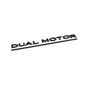 Svart Dual Motor emblem till Tesla