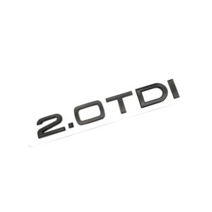 Svart 2.0 TDI emblem till Audi