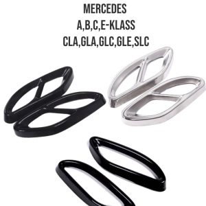 Mercedes Ändrör/Slutrör (Avgaskåpa) – Svart & Silver (Flera modeller)