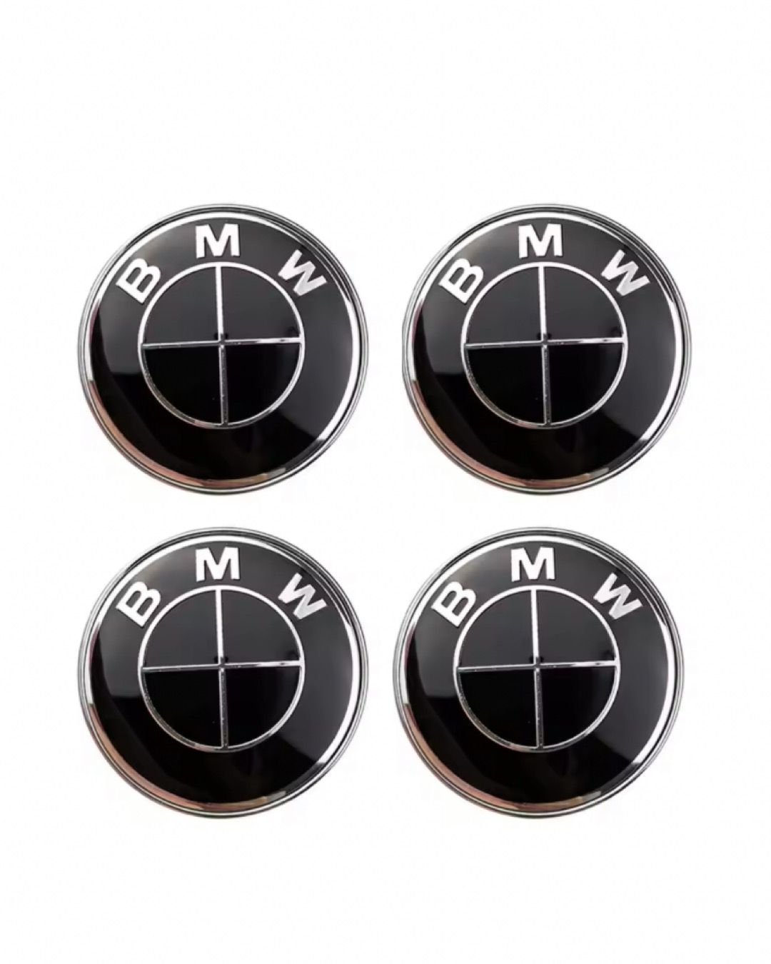 BMW helsvarta centrumkåpor 4-pack (68mm) 1 BMW helsvarta centrumkåpor 4-pack (68mm)