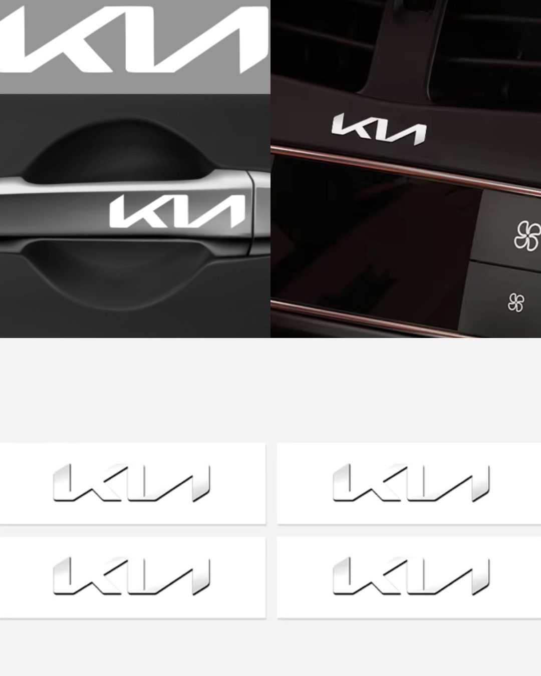 Små KIA loggor 4-pack till exteriör/interiör 1 KIA loggor i 4-pack. exteriör & interiör