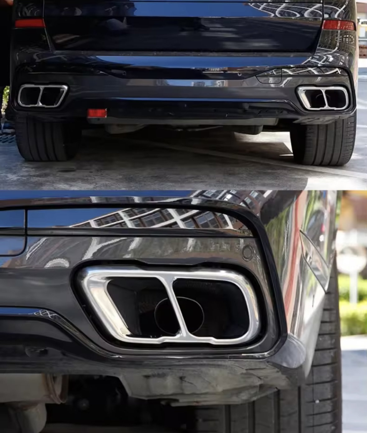 BMW X5/X6/X7 Avgaskåpor/Ändrör i Svart & Silver 16 BMW X5/X6/X7 Avgaskåpor/Ändrör i Svart & Silver - Bild 16