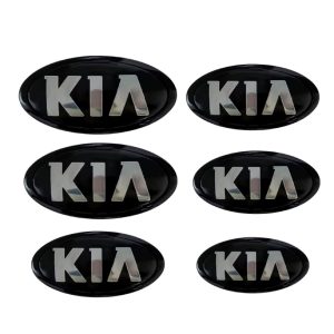 Svart KIA emblem till motorhuv/baklucka OVAL