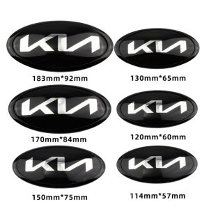 Svart KIA emblem oval modell, flera storlekar
