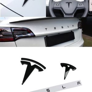 Tesla text plus logo emblem paket