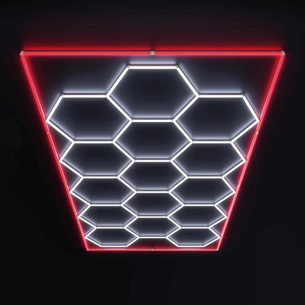 Hexagon belysning LED-Armatur 243x484cm - 6000K (Flera färger) 9 Hexagon belysning LED-Armatur 243x484cm - 6000K (Flera färger) - Bild 9
