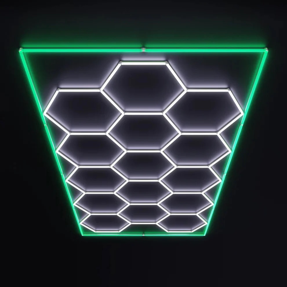 Hexagon belysning LED-Armatur 243x484cm - 6000K (Flera färger) 2 Hexagon belysning LED-Armatur 243x484cm - 6000K (Flera färger) - Bild 2
