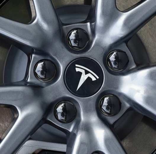 Tesla Centrumkåpor 4-pack Svart/Silver 57mm 2 Tesla Centrumkåpor 4-pack Svart/Silver 57mm - Bild 2