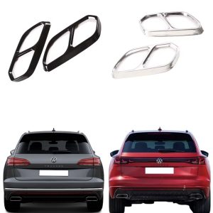 Volkswagen Touareg 18-25 Ändrör/Slutrör (Avgaskåpa) – Svart & Silver