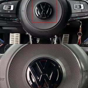 Svart VW ratt emblem R-line - Passar flera modeller