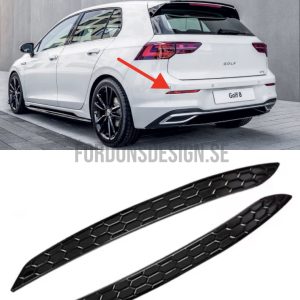 Volkswagen Golf MK8 2-pack reflex överlägg i svart hexagon