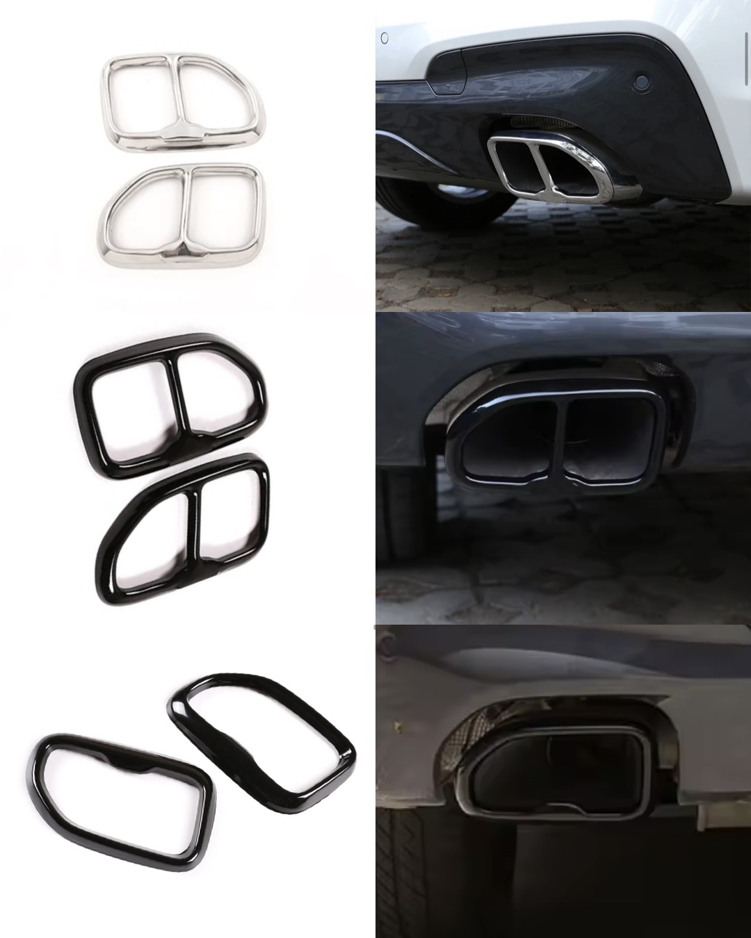 BMW X3/X4 18-22 Ändrör/Slutrör (Avgaskåpa) – Svart & Silver 1 BMW X3/X4 18-22 Ändrör/Slutrör (Avgaskåpa) – Svart & Silver