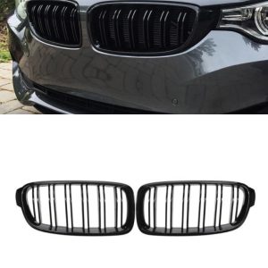 BMW F30/F31 3-serie svart grill/njurar dubbelribbad