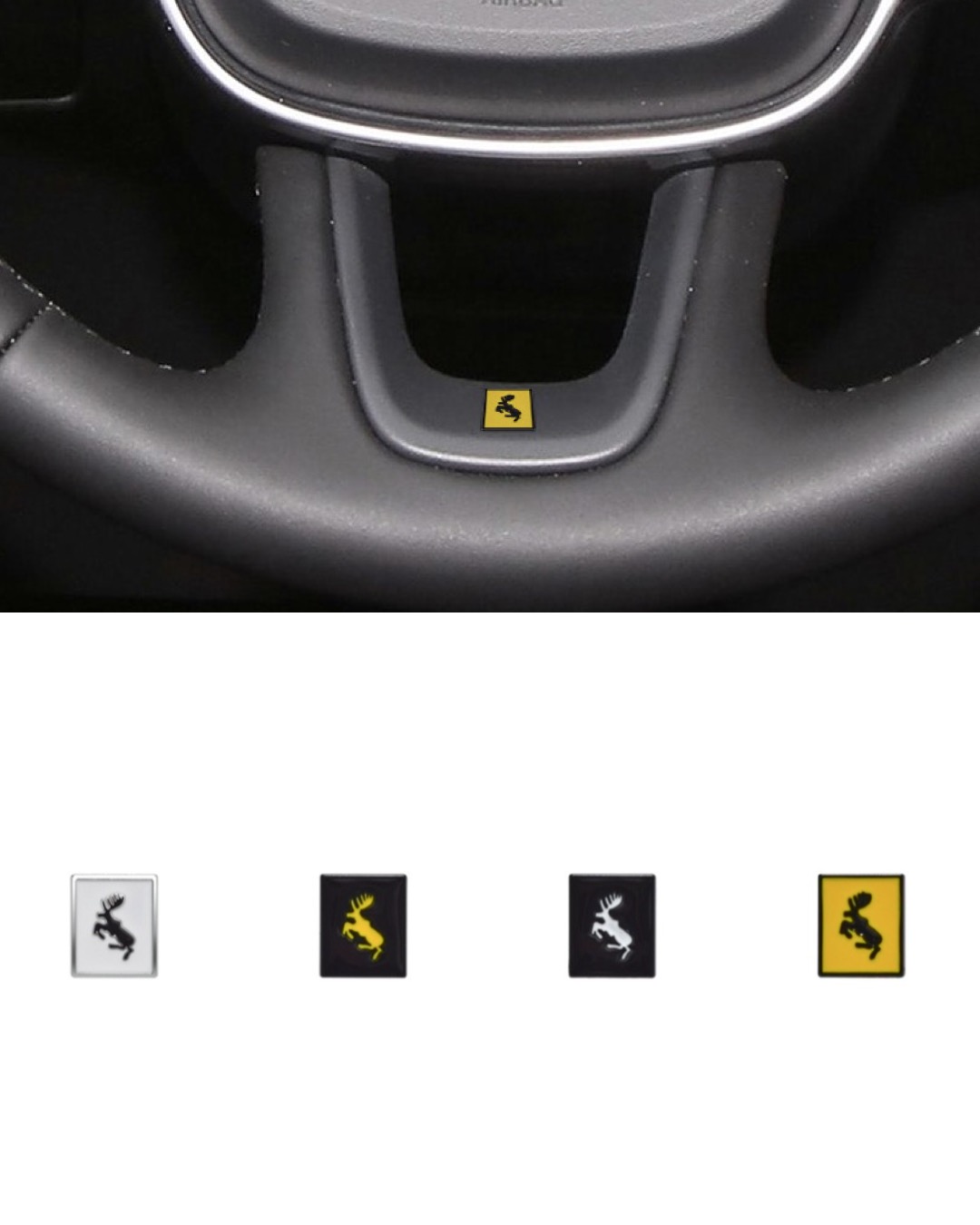 Älg emblem till ratt passande Polestar/Volvo - Flera färger 1 Älg emblem till ratt passande Polestar/Volvo - Flera färger