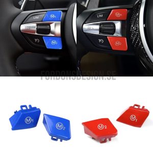BMW knappar till ratten (Röd/Blå) - Flera modeller