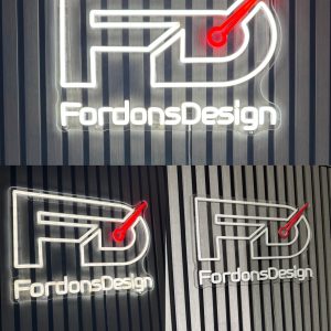 Skräddarsydd LED tavla med logga/motiv - Flera färger