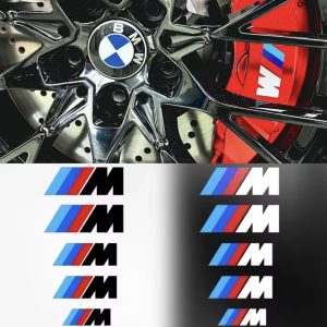 6-pack bromsdekaler till bromsok i svart/vit – M (BMW)