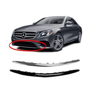 Mercedes E-klass W213 AMG-Line (16-20) frontläpp – Svart/Krom
