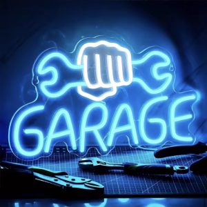 LED Neon Skylt – Garage/Verkstad (40x23cm)