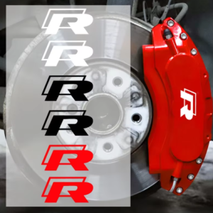 6-pack bromsdekaler till bromsok i svart/vit – VW (R)