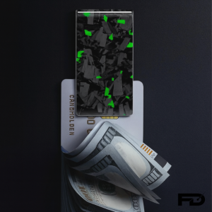 Exklusiv 100% äkta forged carbon kort/pengarklämma - Flera färger